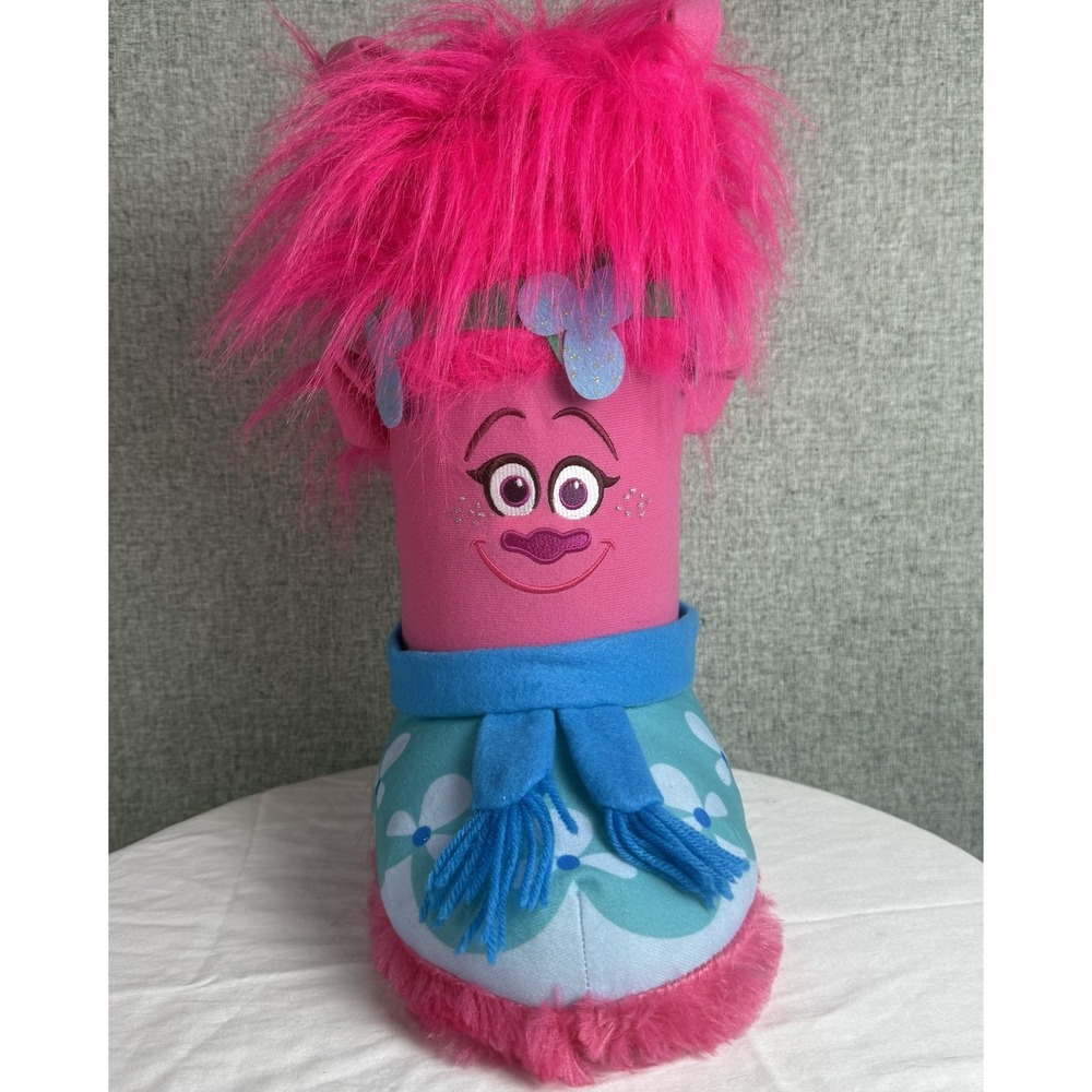Trolls Poppy Jumbo Boot Christmas Stocking Pail Toy 12 Inch Pink Dreamworks